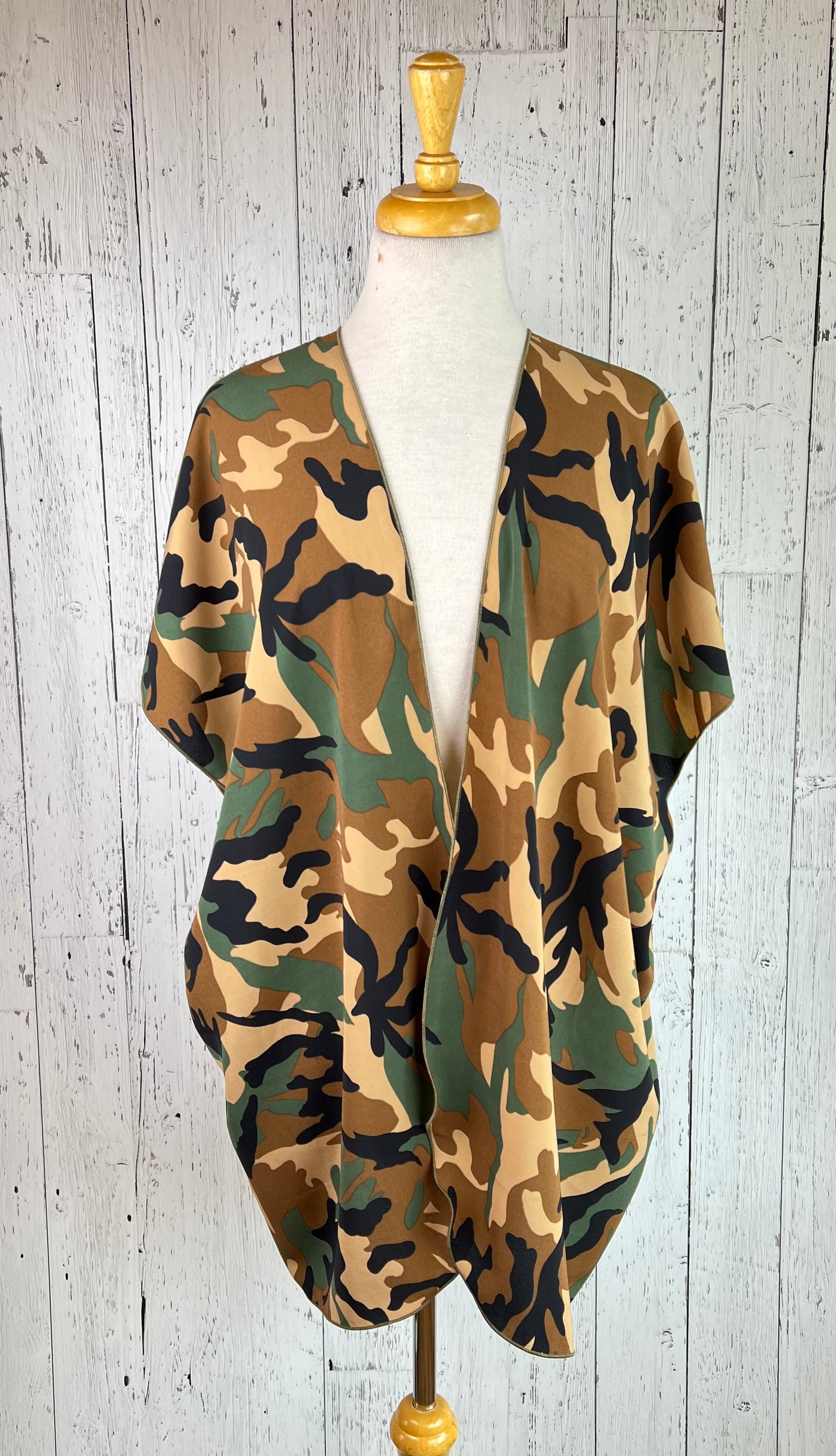 Camo Short Sleeve Kimono