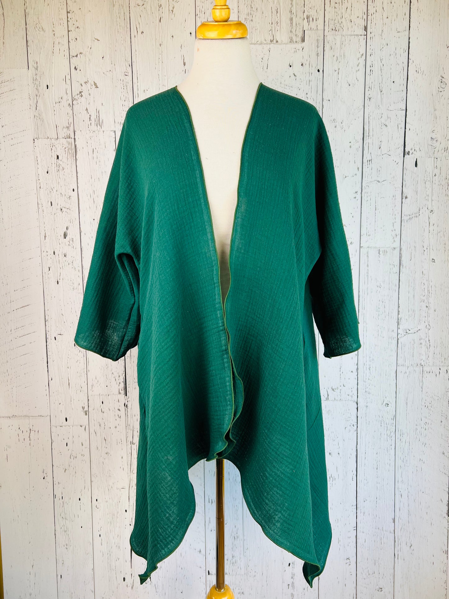 Pine Organic Cotton Sleeved Kimono