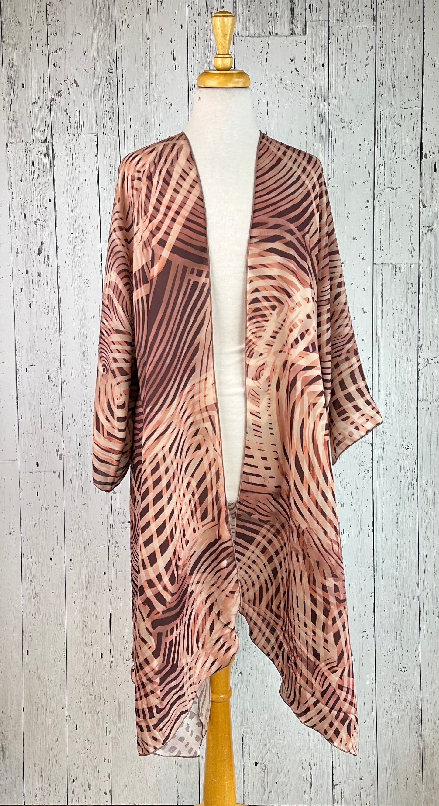 Tiger Stripes Sleeved Kimono (Various Lengths )