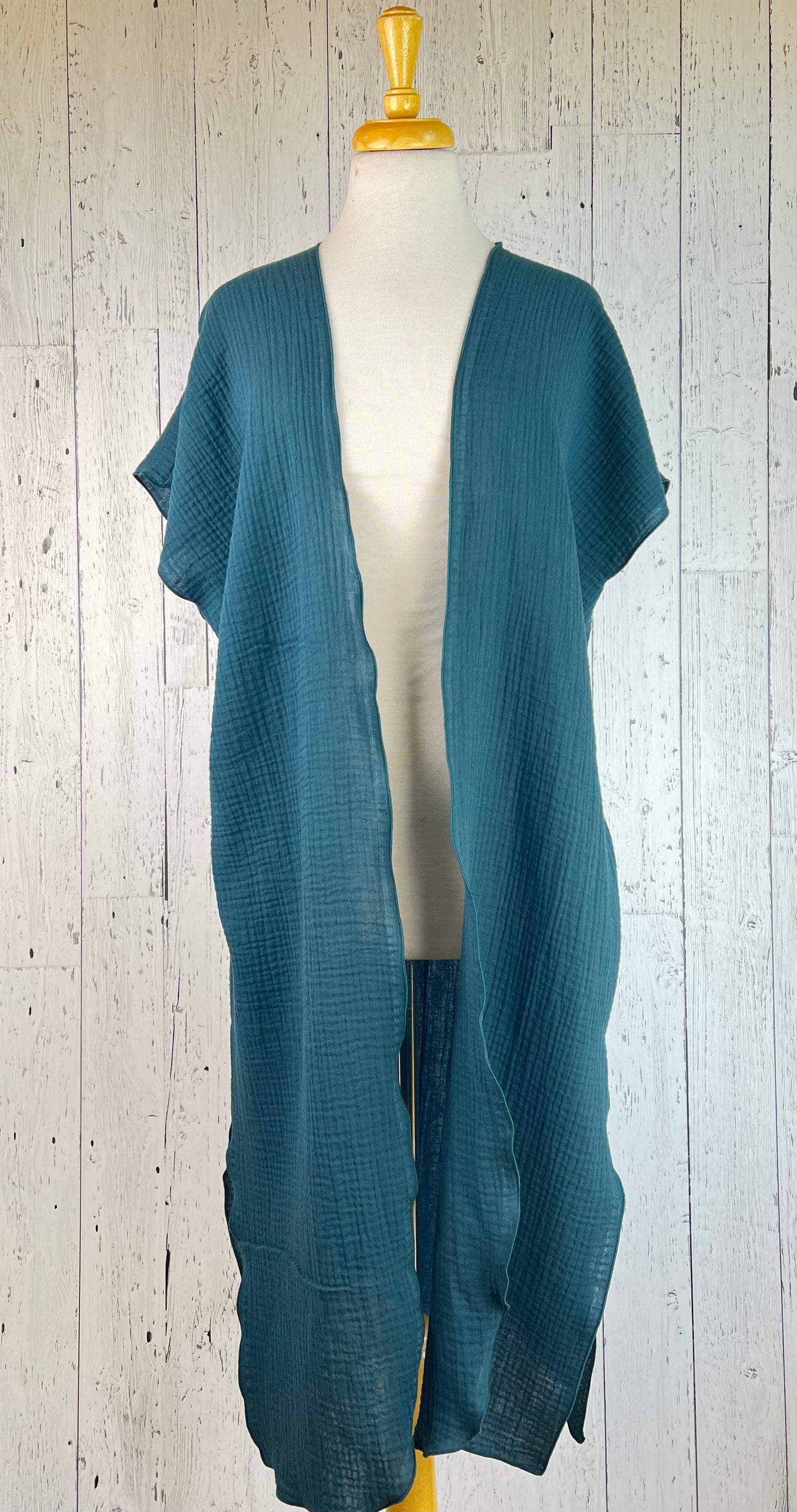 Lagoon Organic Cotton Short Sleeve Kimono