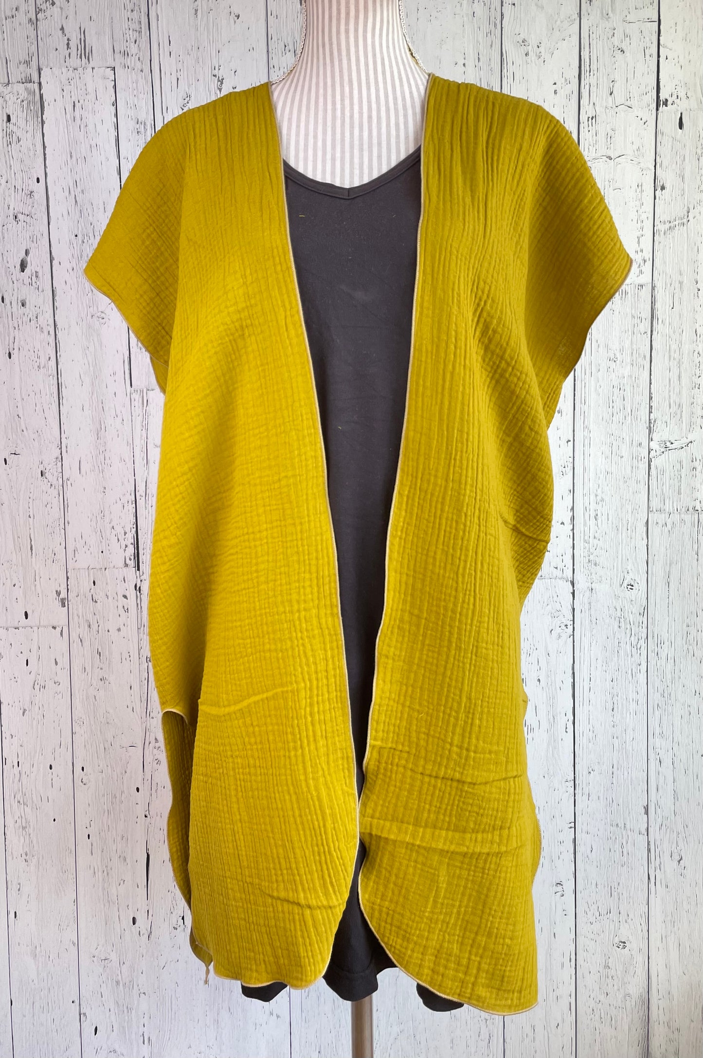 Avocado Organic Cotton Short Sleeve Kimono